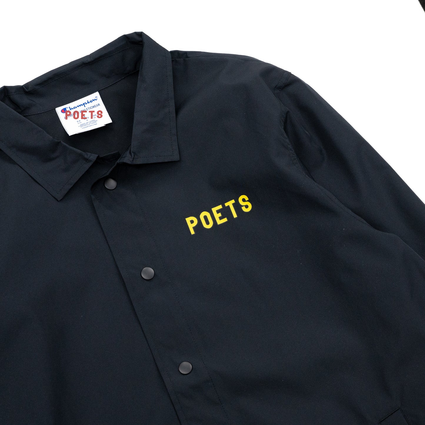 POETS DANNY MINNICK X POETS COACH JACKET - BLACK/GOLD