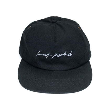 LAST RESORT LOW CROWN 5PANEL CAP - BLACK