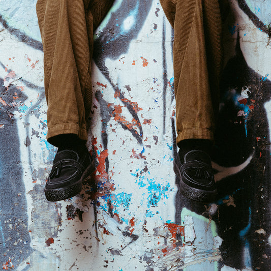 LAST RESORT AB VM005 LOAFER SUEDE - BLACK/WHITE/BLACK