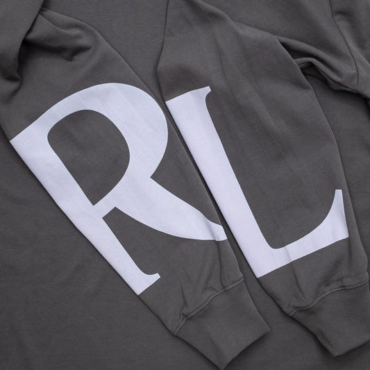LAST RESORT AB LR LOGO L/S TEE - ASPHALT