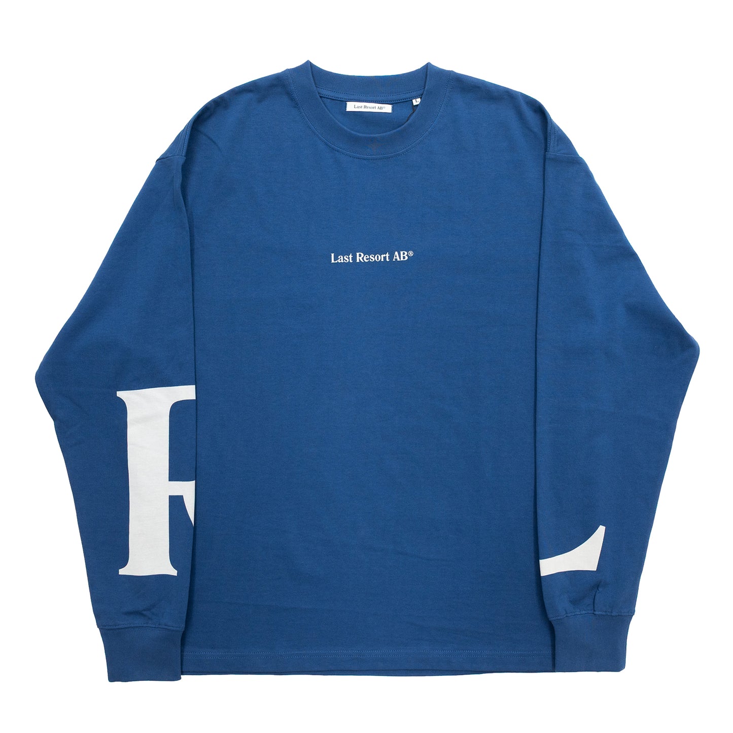 LAST RESORT AB LR LOGO L/S TEE - MID BLUE