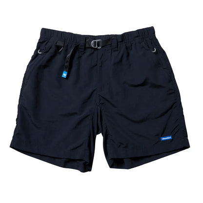 Liberaiders(リベレイダース)のサプレックスナイロン製のショーツ「SUPPLEX NYLON SHORTS」のBLACKカラーの正面からの商品写真