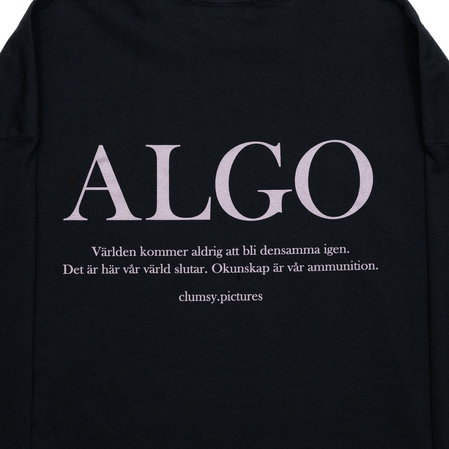 CLUMSY PICTURES ALGO L/S TEE - BLACK