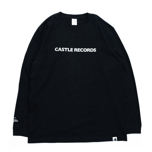 CASTLE RECORDS LOGO L/S TEE - BLACK/WHITE
