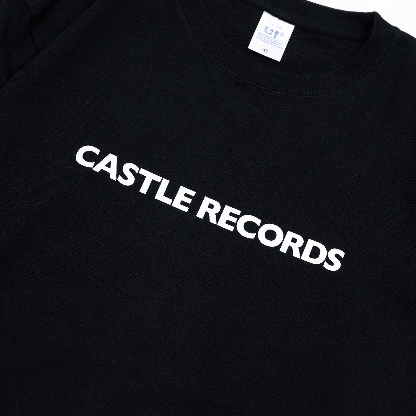 CASTLE RECORDS LOGO L/S TEE - BLACK/WHITE