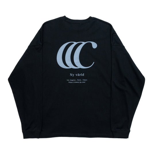 CLUMSY PICTURES LIMITED CCC L/S TEE - BLACK/DK GREY