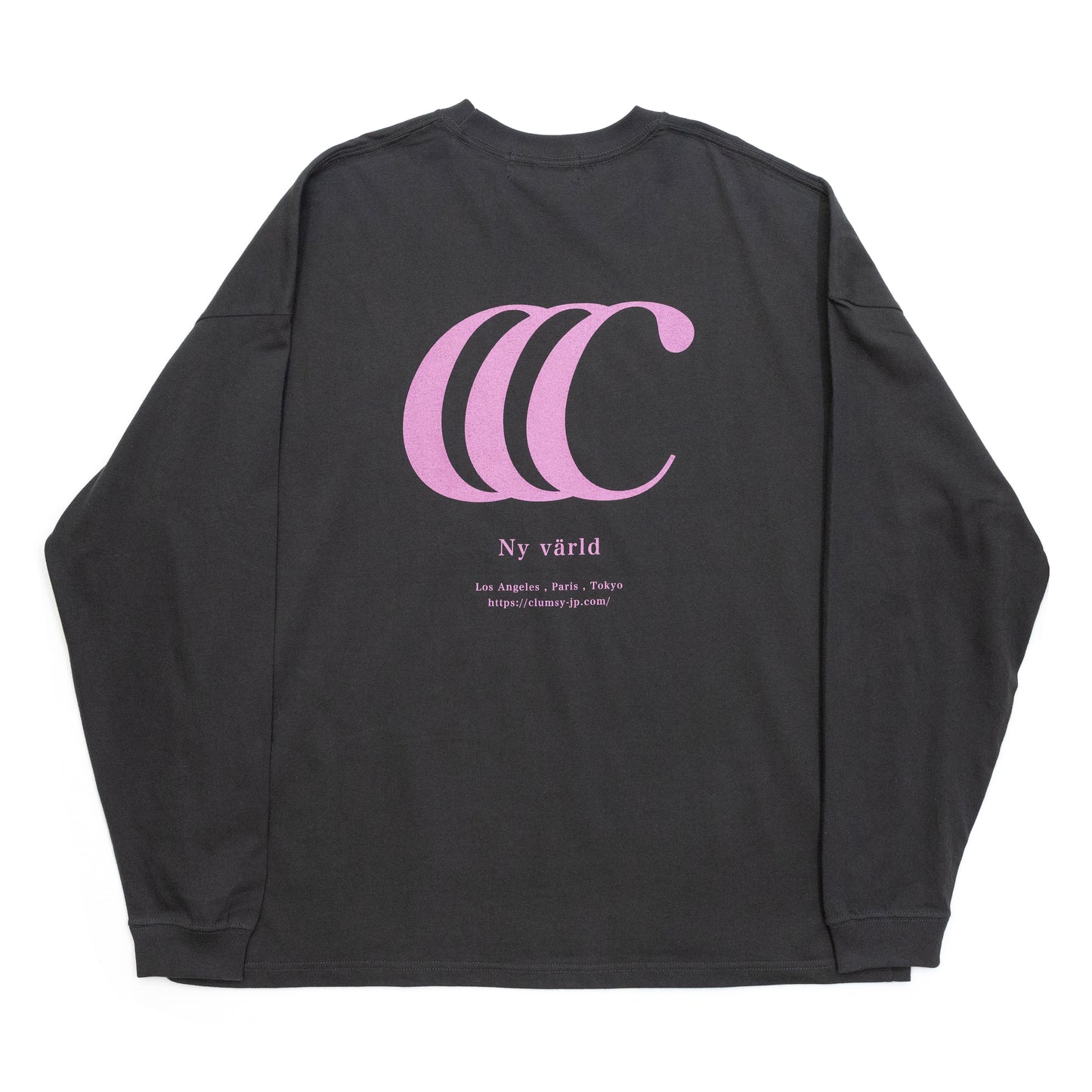 CLUMSY PICTURES LIMITED CCC L/S TEE - SUMI BLACK/GRAPE