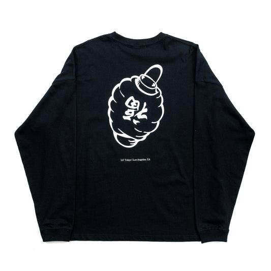 Lil' Tokyo LANTERN LOGO L/S TEE - BLACK