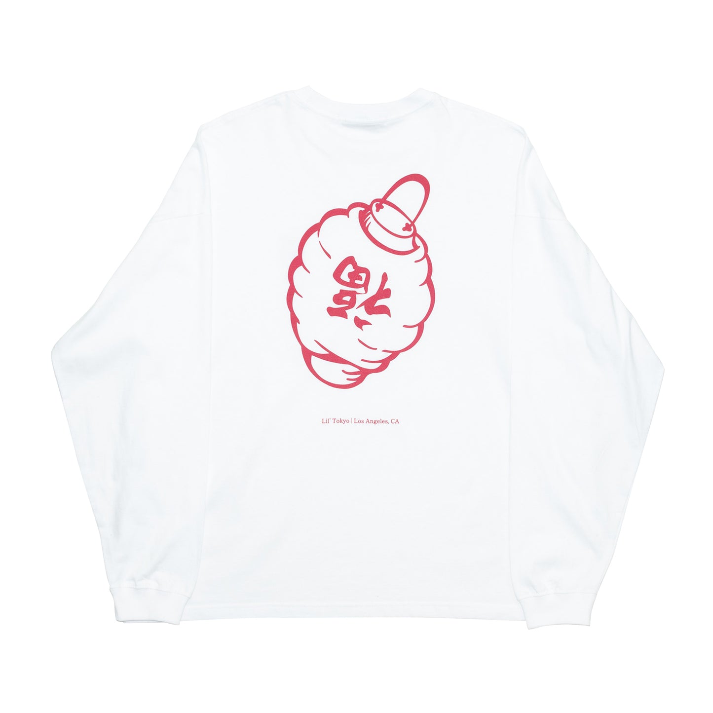 Lil' Tokyo LANTERN LOGO L/S TEE - WHITE