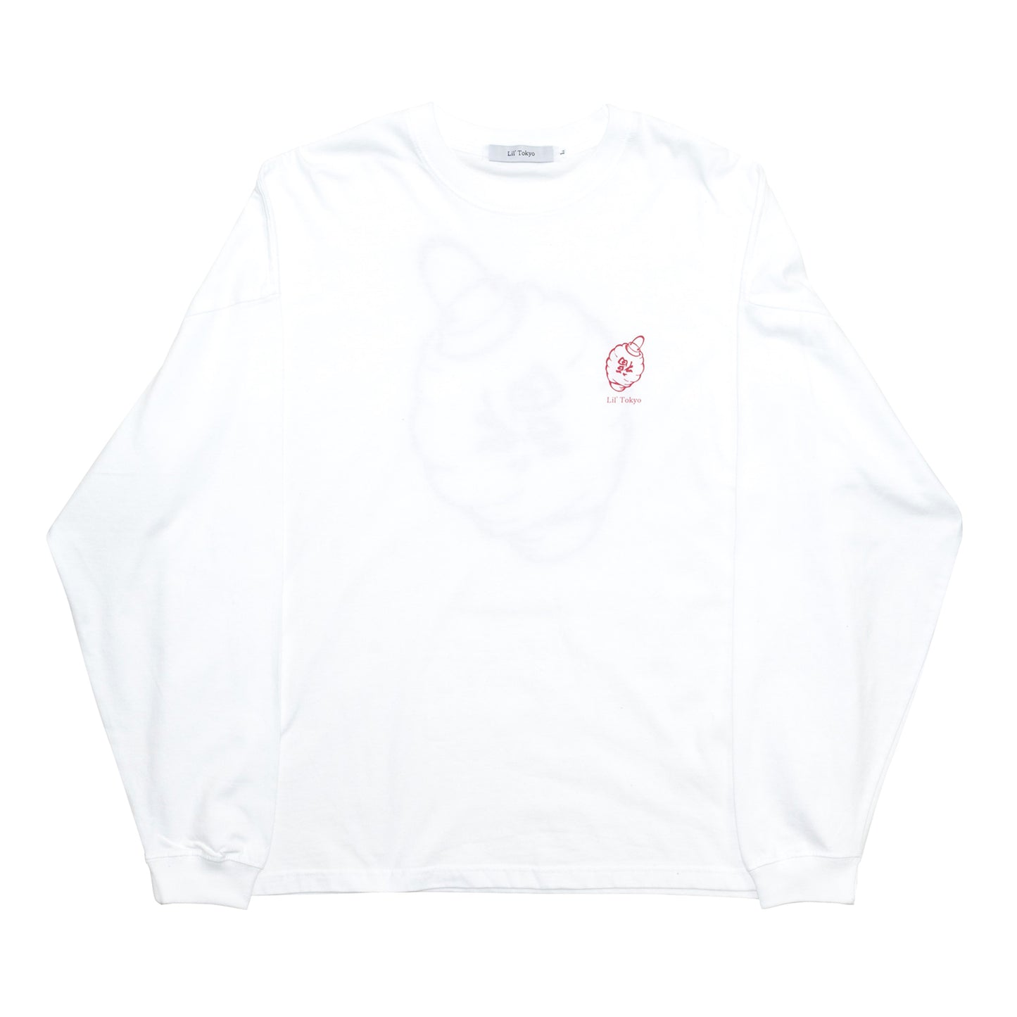 Lil' Tokyo LANTERN LOGO L/S TEE - WHITE