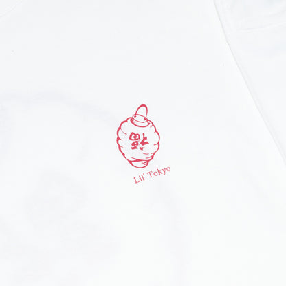 Lil' Tokyo LANTERN LOGO L/S TEE - WHITE