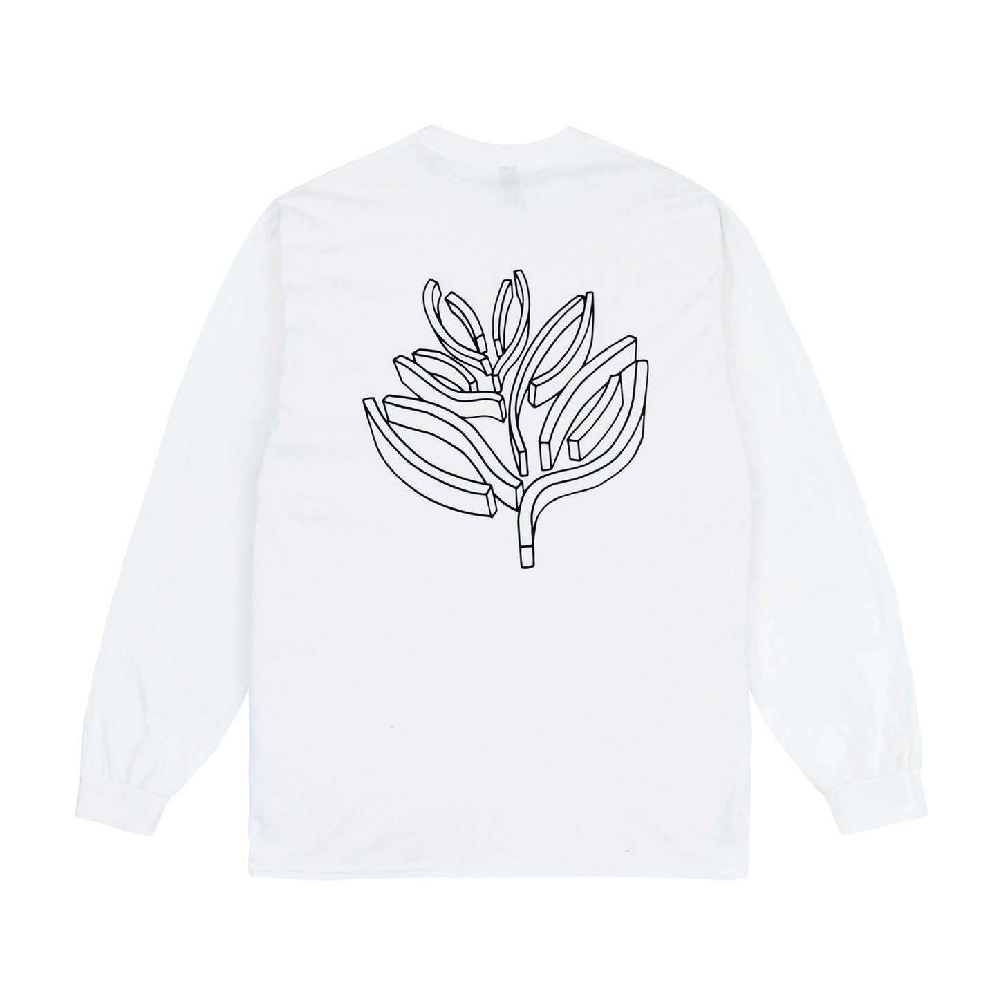 MAGENTA BRUTALISTA L/S TEE - WHITE