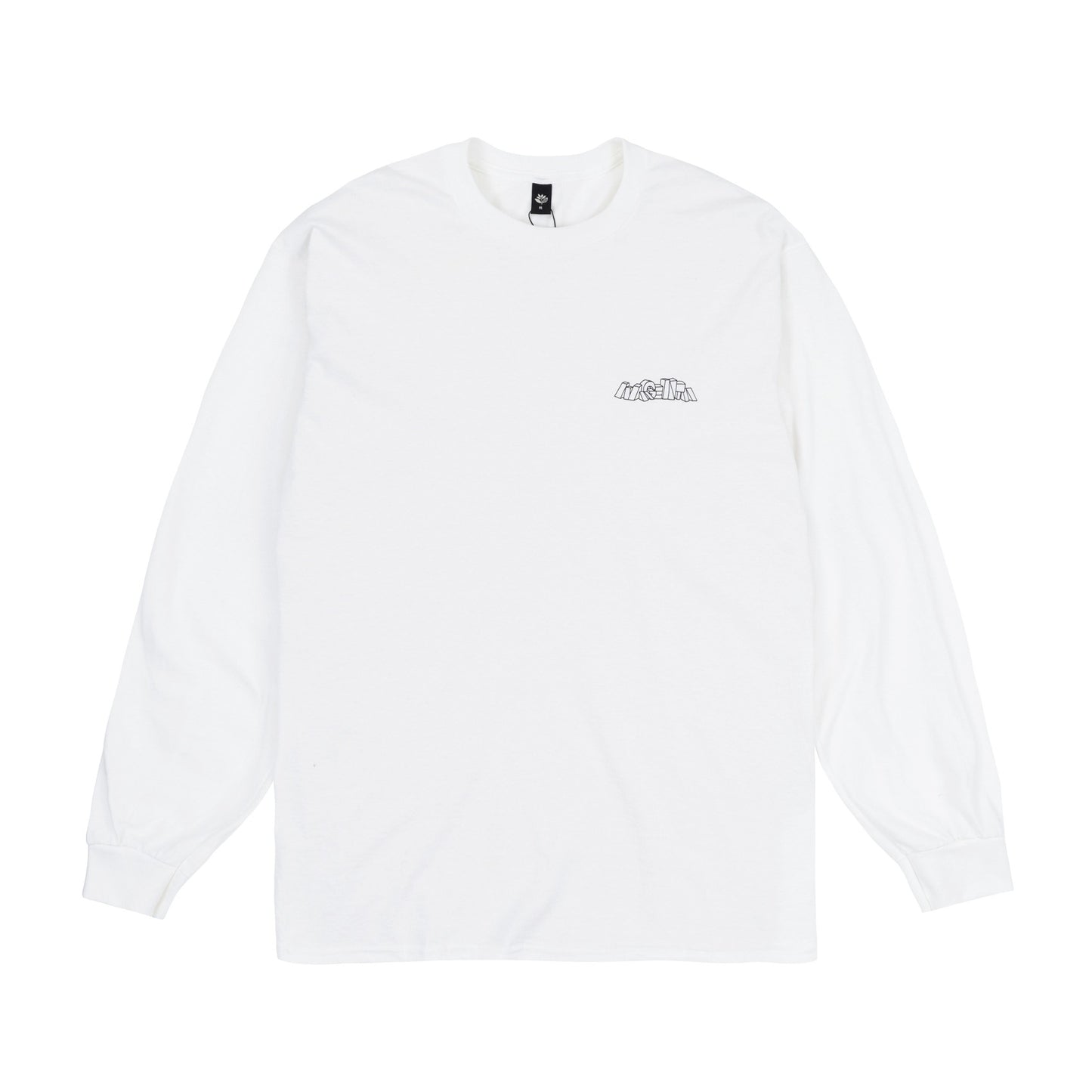 MAGENTA BRUTALISTA L/S TEE - WHITE