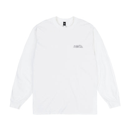 MAGENTA BRUTALISTA L/S TEE - WHITE