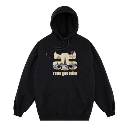 「Magenta Skateboards」と「I-Path」による限定コラボパーカー「MAGENPATH HOODIE」の正面からの商品写真