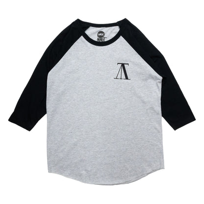 MINUIT / RAGLAN SLEEVE TEE - GREY / BLACK（DEAD STOCK）