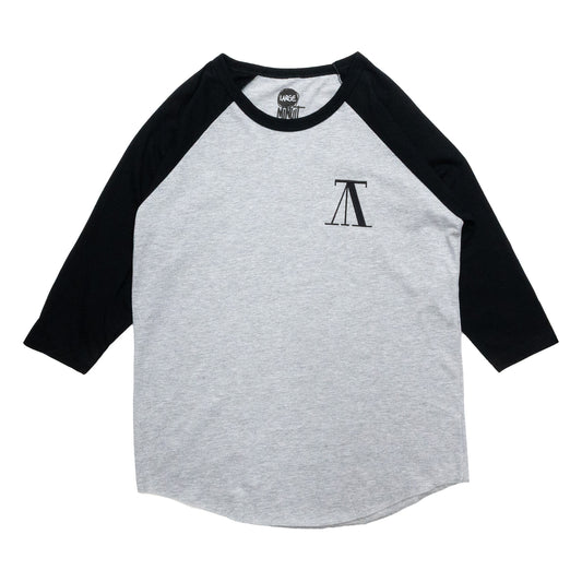 MINUIT / RAGLAN SLEEVE TEE - GREY / BLACK（DEAD STOCK）