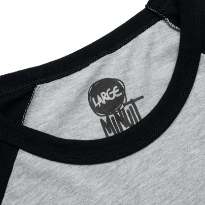 MINUIT / RAGLAN SLEEVE TEE - GREY / BLACK（DEAD STOCK）