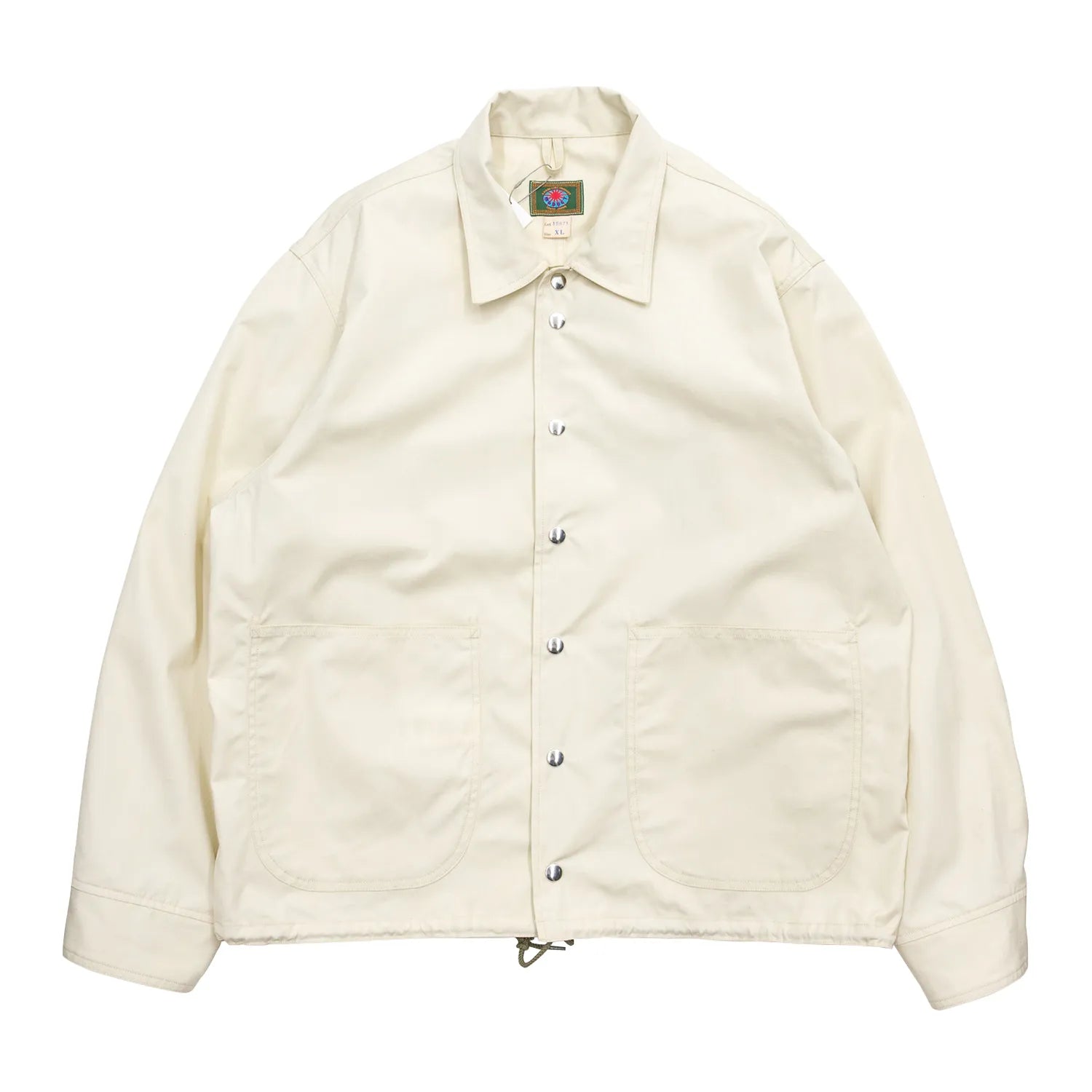 東洋エンタープライズの「MODUCT(モダクト)」の「POPLIN JACKET」のOFF WHITEカラーの正面からの商品写真