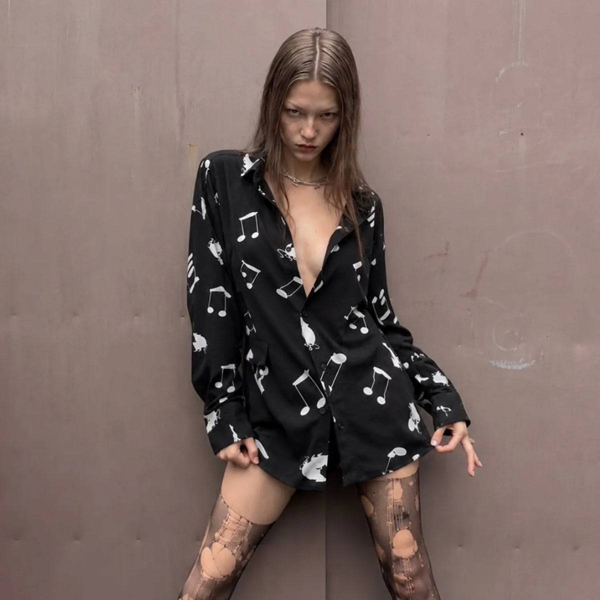 MAISON SHAKE JUNZI / RAT RHYTHM SHIRT - BLACK