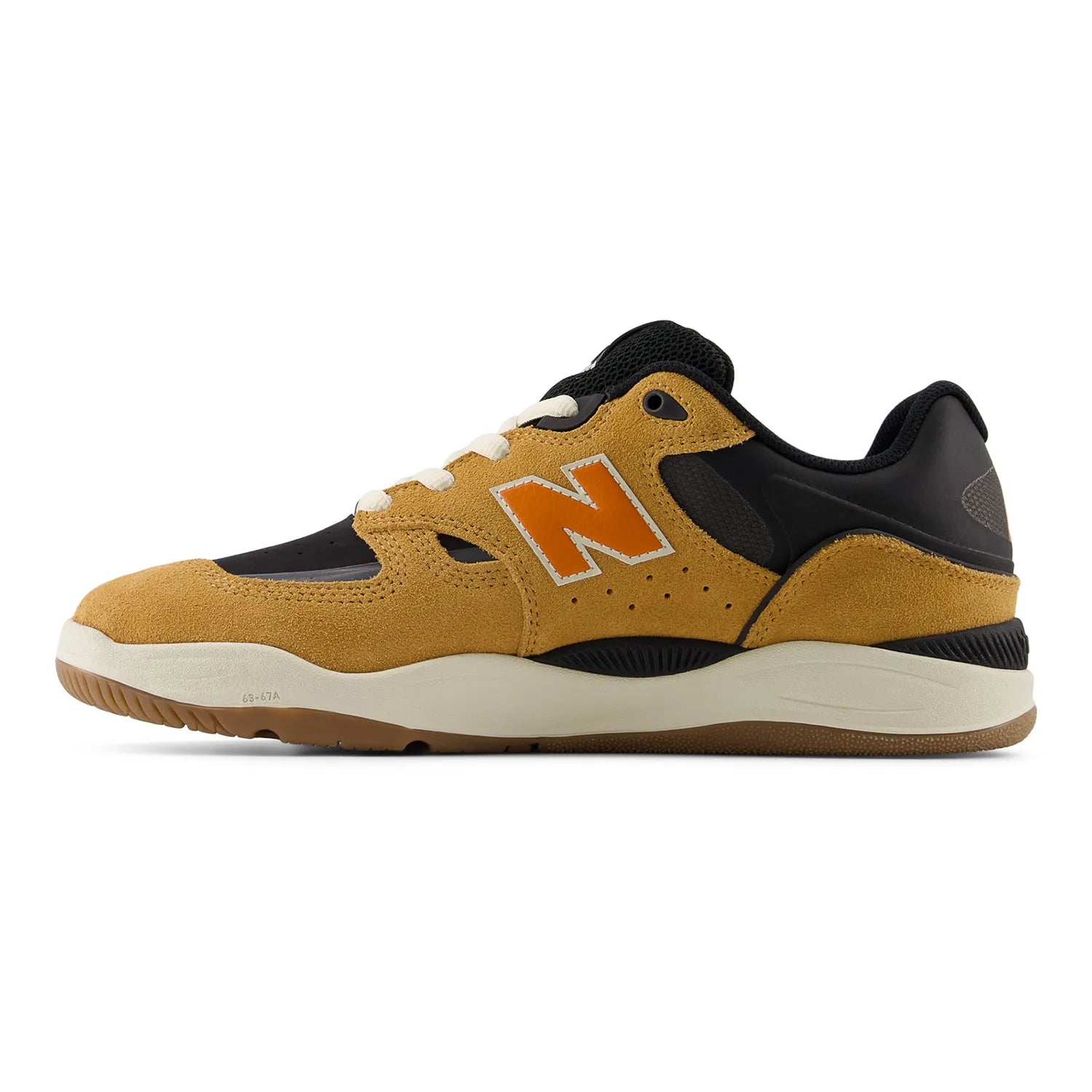 TIAGO LEMOSの「New Balance Numeric(ニューバランスヌメリック)」のファーストシグネーチャーモデルのスケボー・スケートボードシューズニューカラーウェイ「NM1010LV」の右足・内側左側面からの商品写真