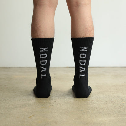 NODAL LOGO SOCKS - BLACK/WHITE