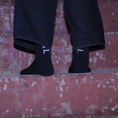 NODAL LOGO SOCKS - BLACK/WHITE