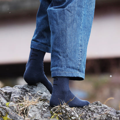 NODAL LOGO SOCKS - NAVY/BLACK