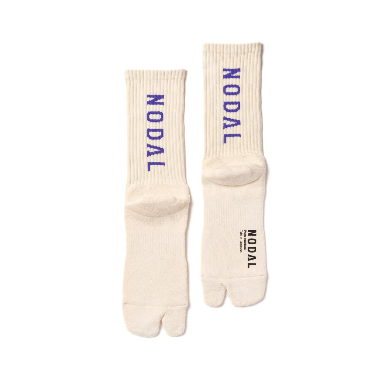 NODAL LOGO SOCKS - OATMEA/PURPLE