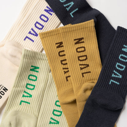 NODAL LOGO SOCKS - OATMEA/PURPLE