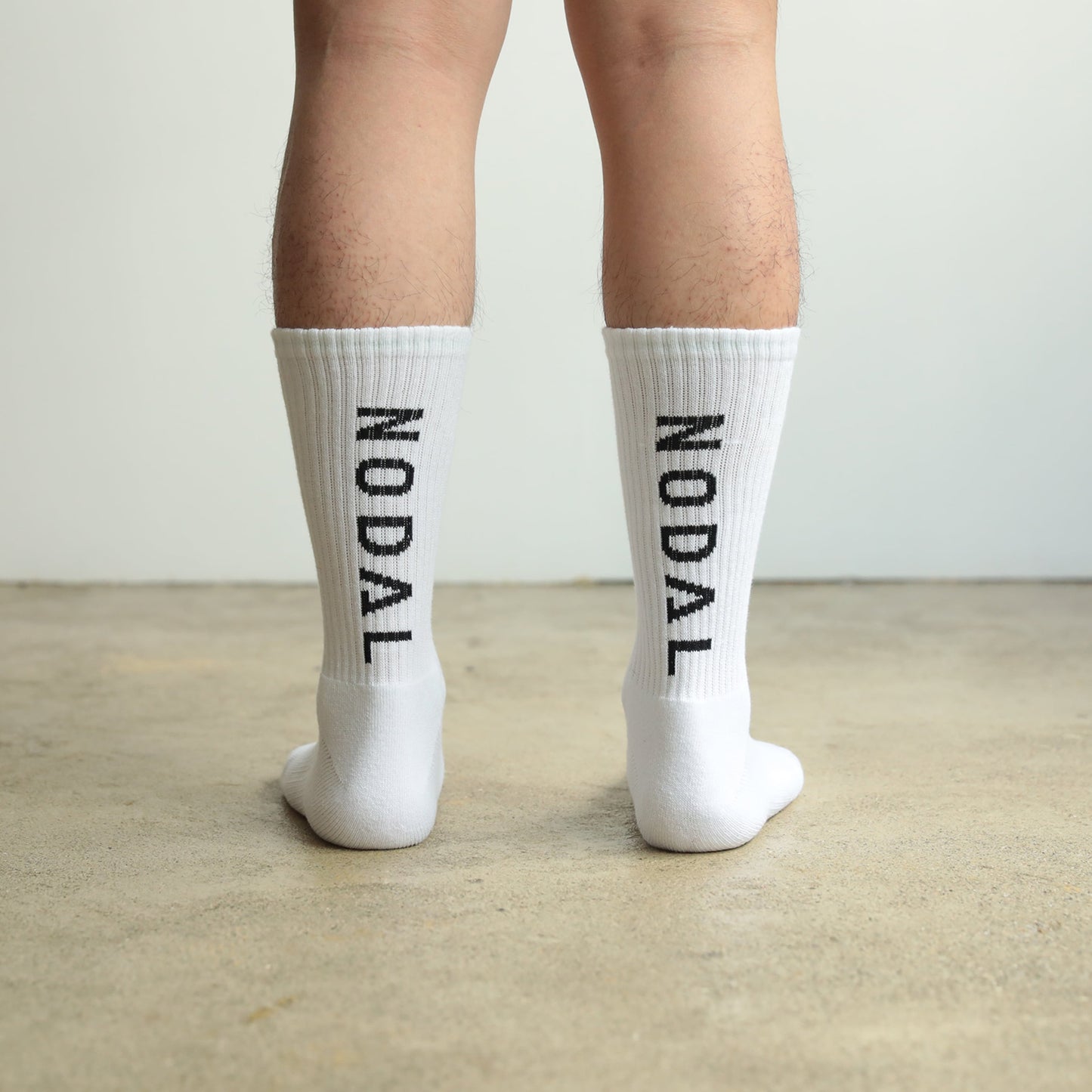 NODAL LOGO SOCKS - WHITE/BLACK