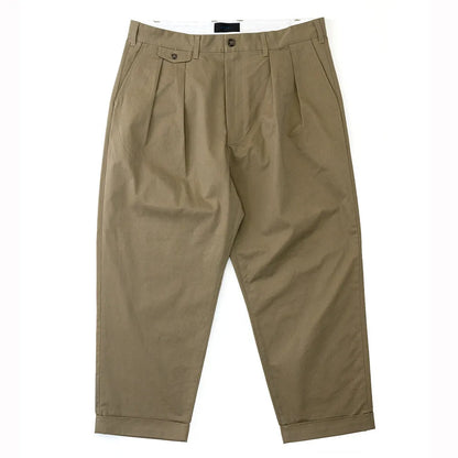 CLUMSY PICTURES VINTAGE 2 PLEATS CHINO - OLIVE BROWN