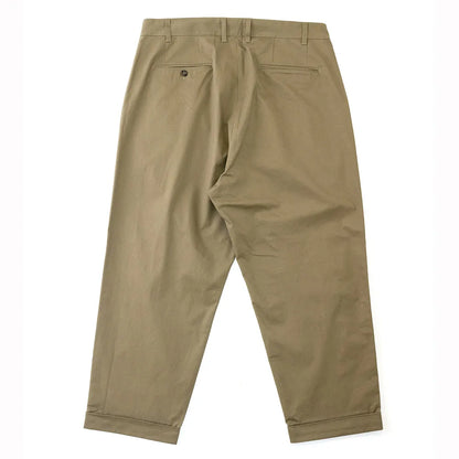 CLUMSY PICTURES VINTAGE 2 PLEATS CHINO - OLIVE BROWN