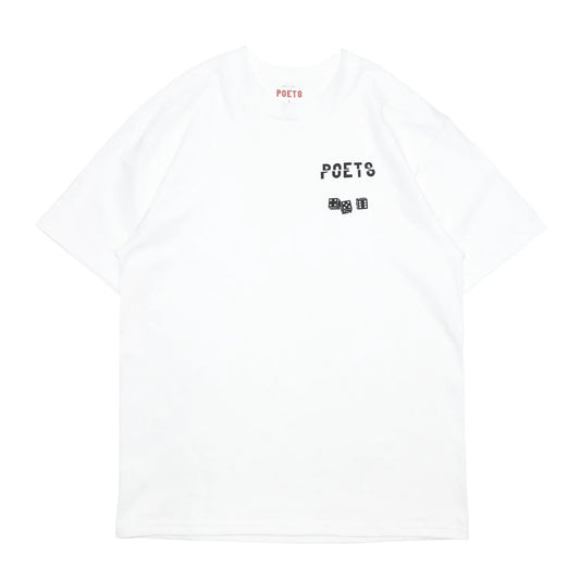 POETS(ポエッツ)のTシャツ「CEE LO SCREENED S/S TEE」のWHITEカラーの正面からの商品写真