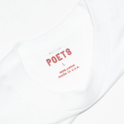 POETS(ポエッツ)のTシャツ「CEE LO SCREENED S/S TEE」のWHITEカラーの襟元の写真