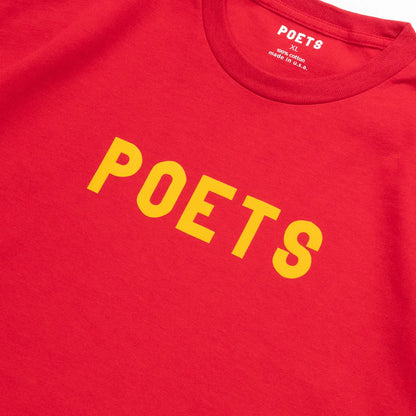 POETS / OG POETS FLOCKED S/S TEE - RED/YELLOW