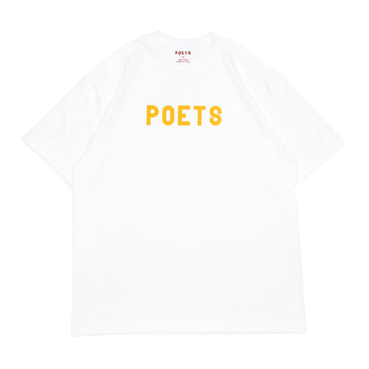 POETS / OG POETS FLOCKED S/S TEE - WHITE/YELLOW