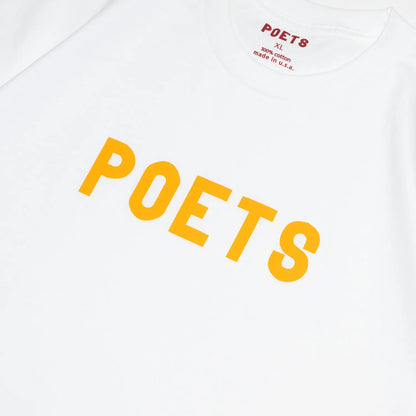 POETS / OG POETS FLOCKED S/S TEE - WHITE/YELLOW
