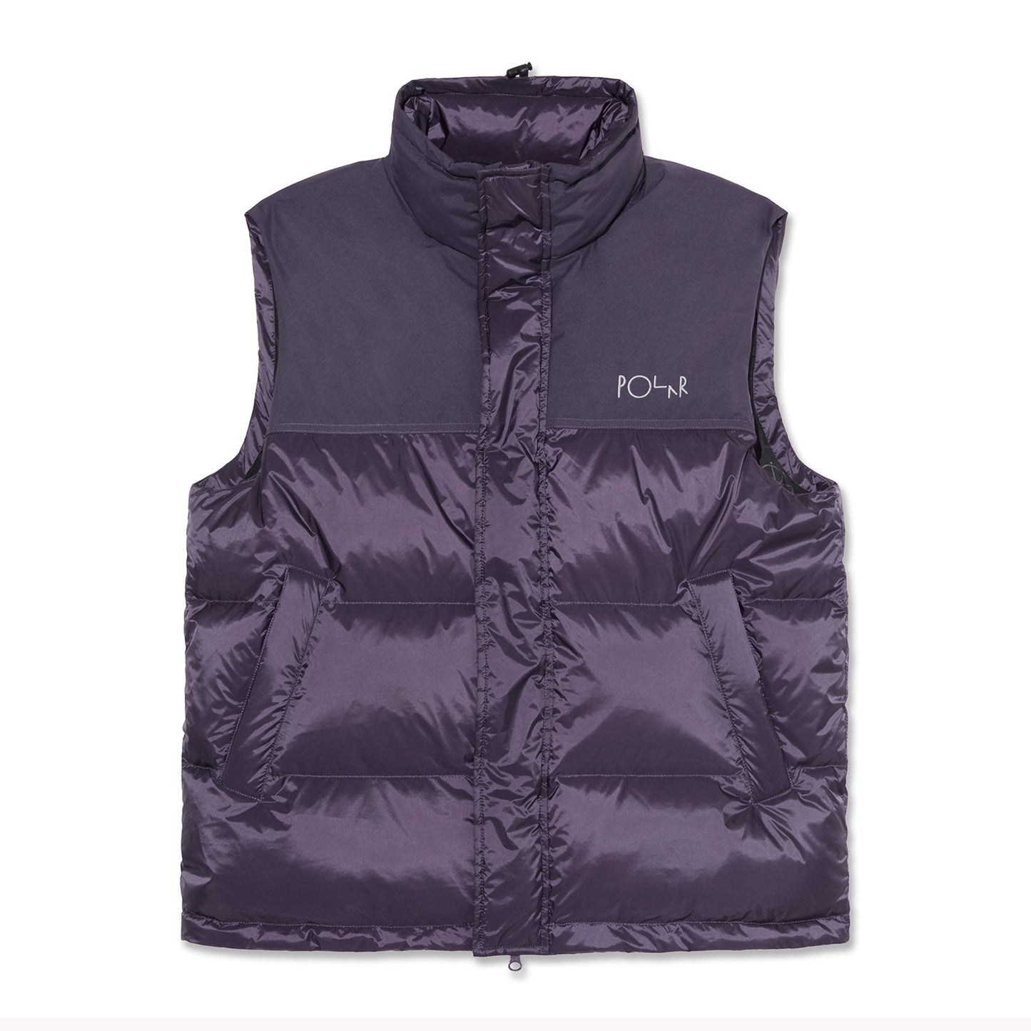 POLAR SKATE CO BASIC PUFFER VEST - DARK VIOLET