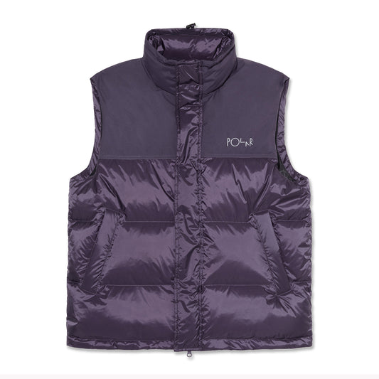POLAR SKATE CO BASIC PUFFER VEST - DARK VIOLET