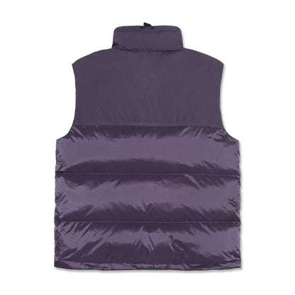 POLAR SKATE CO BASIC PUFFER VEST - DARK VIOLET