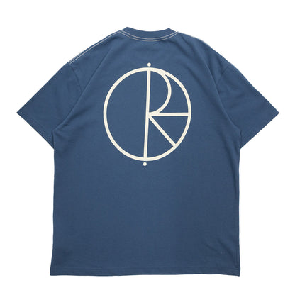POLAR SKATE CO STROKE LOGO S/S TEE - GREY BLUE