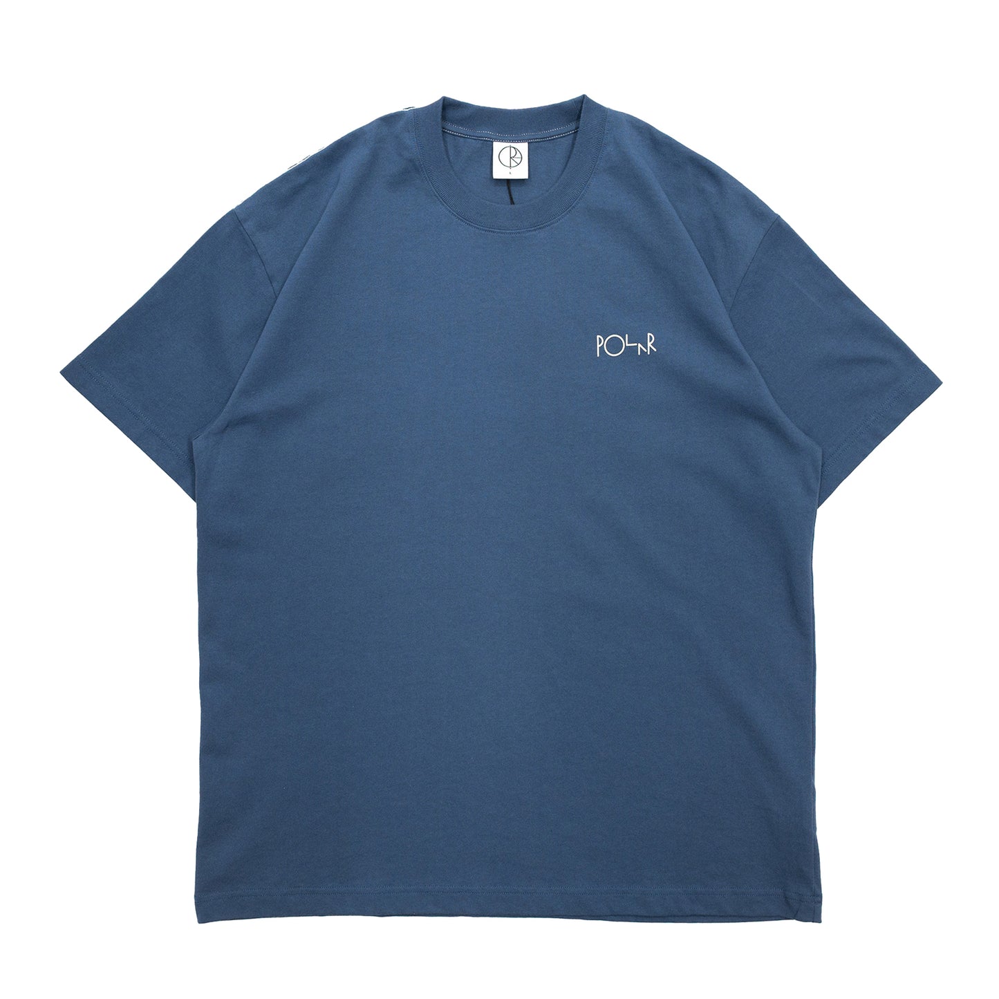 POLAR SKATE CO STROKE LOGO S/S TEE - GREY BLUE