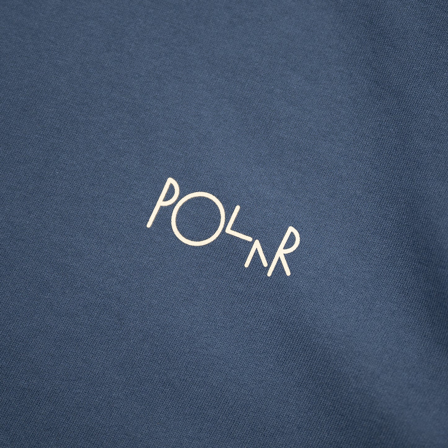 POLAR SKATE CO STROKE LOGO S/S TEE - GREY BLUE