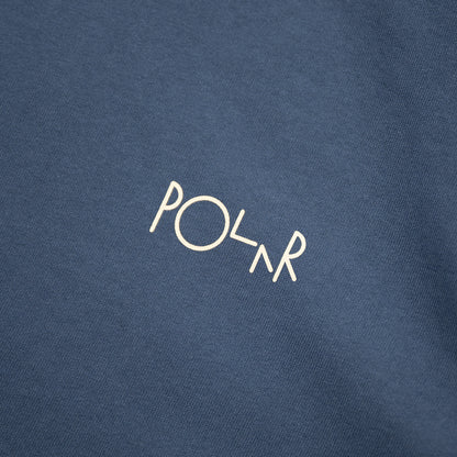 POLAR SKATE CO STROKE LOGO S/S TEE - GREY BLUE