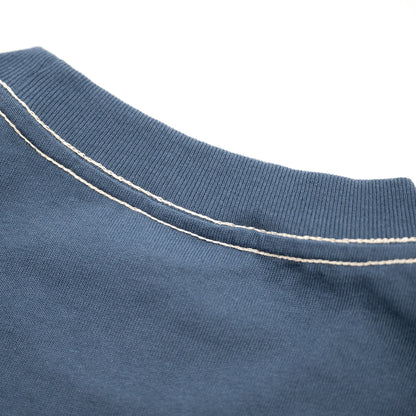 POLAR SKATE CO STROKE LOGO S/S TEE - GREY BLUE