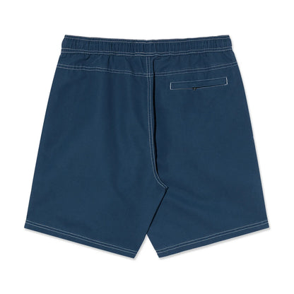 水陸両用可能なPolar Skate Co(ポーラー)のスイムショーツ「ZIGGY SWIM SHORTS」のVINTAGE INDIGOカラーの背面からの商品写真