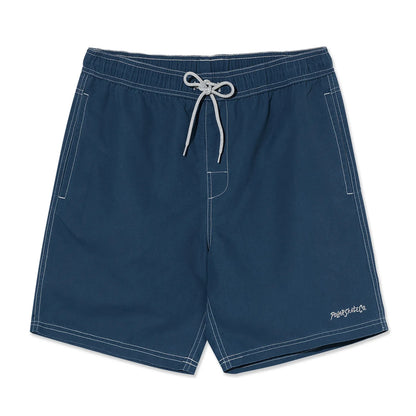 水陸両用可能なPolar Skate Co(ポーラー)のスイムショーツ「ZIGGY SWIM SHORTS」のVINTAGE INDIGOカラーの正面からの商品写真