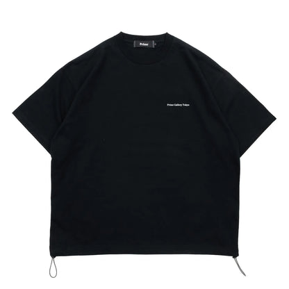 PRIME GALLERY LOGO S/S DRAWCORD TEE - BLACK