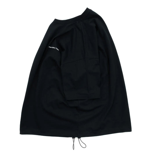 PRIME GALLERY LOGO S/S DRAWCORD TEE - BLACK